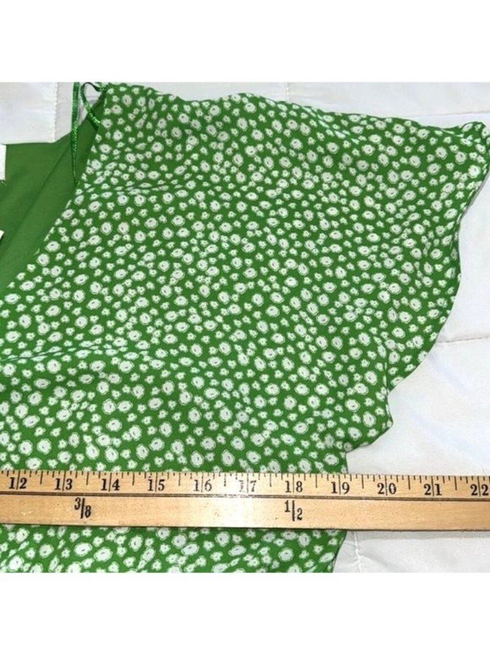 Sienna Sky Green Floral V-Neck Maxi Dress S Polyester Spandex - Picture 9 of 10